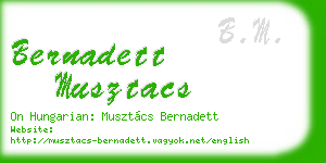 bernadett musztacs business card