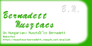 bernadett musztacs business card